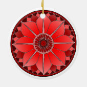 Elegante Rode Mandala Keramisch Ornament (Achterkant)