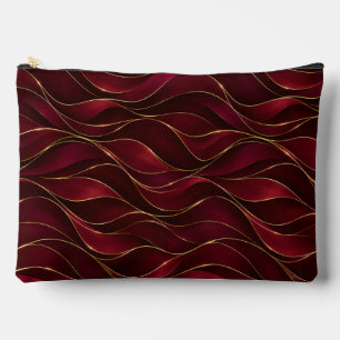 Elegante Rode Marmeren Golven met Gouden Accenten Etui