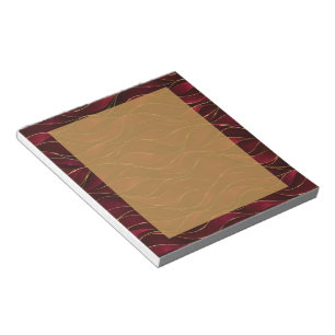 Elegante Rode Marmeren Golven met Gouden Accenten Notitieblok