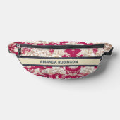 Elegante  rode meertoile de jouy monogram s heuptasje (Liggend)