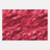 Elegante rode metallic bloemenstreep inpakpapier vel (Voorkant 3)