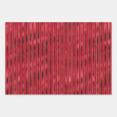 Elegante rode metallic bloemenstreep inpakpapier vel (Voorkant 2)