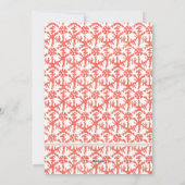 Elegante rode minimale bloemige Ornamenten Feestdagenkaart (Achterkant)