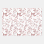 Elegante rode monochrome rustieke winter botanical inpakpapier vel (Voorkant)