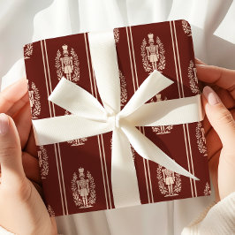 Elegante rode notenkraker cadeaupapier