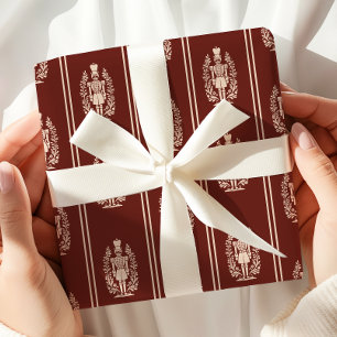 Elegante rode notenkraker cadeaupapier