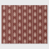 Elegante rode notenkraker cadeaupapier (Vlak)