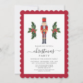 Elegante Rode Notenkraker Kerstfeest Kaart (Voorkant)