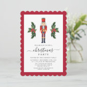 Elegante Rode Notenkraker Kerstfeest Kaart (Staand voorkant)