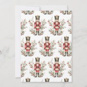 Elegante rode notenkraker kerstfeest kaart (Achterkant)