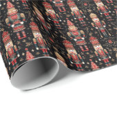 Elegante rode Notenkraker Wonderland Cadeaupapier (Rol Hoek)