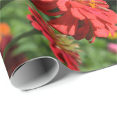 Elegante rode oranje bloementuin cadeaupapier (Rol Hoek)