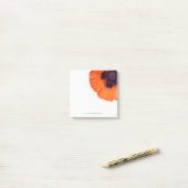 Elegante Rode Oranje Klaproos Persoonlijk  Post-it® Notes (Op bureau)