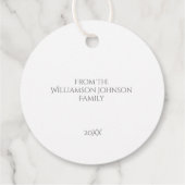 Elegante rode originele kerstkrans bedankjes labels (Achterkant)