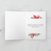 Elegante Rode Ornament Kerst Groet Feestdagen Kaart (Binnen)