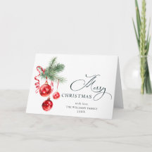 Elegante rode ornament vrolijk kerstfeest groet