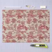 Elegante  Rode Paard Toile Kraft Tissuepapier (Craft)