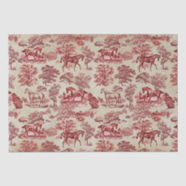 Elegante Rode Paard Toile Kraft Tissuepapier
