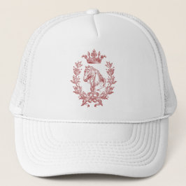 Elegante rode paardenlaurierkroon trucker pet