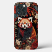Elegante rode panda William Morris geïnspireerd do Case-Mate iPhone Case (Achterkant)