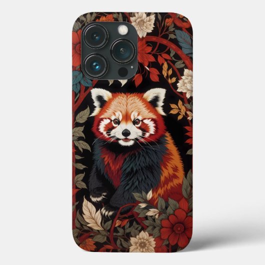Elegante rode panda William Morris geïnspireerd do Case-Mate iPhone Case (Achterkant)