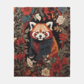 Elegante rode panda William Morris geïnspireerd do Fleece Deken (Voorkant)