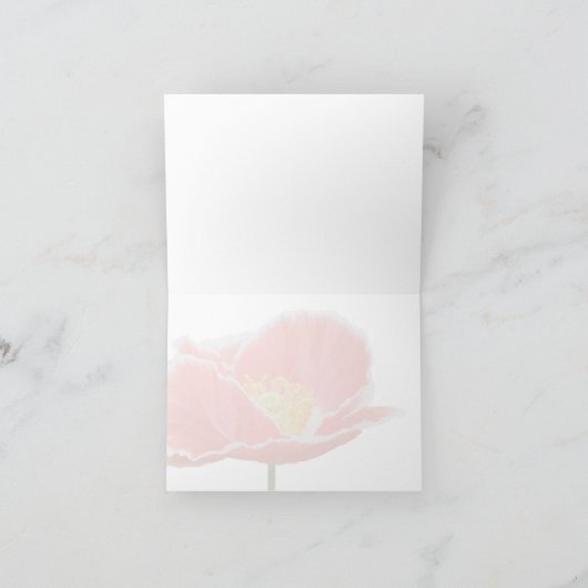 Elegante rode papaver bloemige lente bloemen dank  bedankkaart (Binnen)