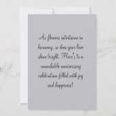 Elegante rode papaver Jubileum Kaart - Tijdloos (Achterkant)