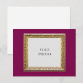 Elegante rode persoonlijke foto Lijst Briefkaart (Voorkant / Achterkant)