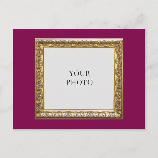 Elegante rode persoonlijke foto Lijst Briefkaart (Voorkant)