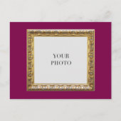 Elegante rode persoonlijke foto Lijst en tekst Briefkaart (Voorkant)