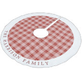 Elegante rode plaid gepersonaliseerd kerstboom rok (Gekanteld)