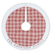 Elegante rode plaid gepersonaliseerd kerstboom rok (Voorkant)