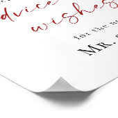 Elegante rode poinsettia Advies & Wensen Trouwen Poster (Hoek)