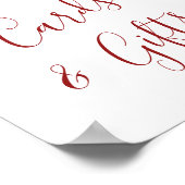 Elegante rode poinsettia Kaarten en geschenken bru Poster (Hoek)