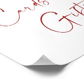 Elegante rode poinsettia Kaarten en geschenken bru Poster (Hoek)