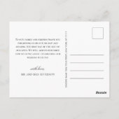 Elegante rode poinsettia kerstbruiloft Dank u Briefkaart (Achterkant)