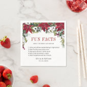 Elegante rode poinsettia Kerstbruiloft Servet (Insitu)