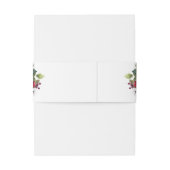 Elegante rode poinsettia Kerstbruiloft Uitnodigingen Wikkel (Achterkant Voorbeeld)