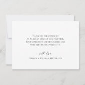 Elegante rode poinsettia kerstbruiloft winter bedankkaart (Achterkant)