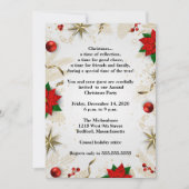 Elegante rode poinsettia kerstfeest kaart (Voorkant)