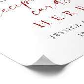 Elegante rode Poinsettia Recept Kaart Vrijgezellen Poster (Hoek)