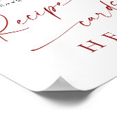 Elegante rode Poinsettia Recept Kaart Vrijgezellen Poster (Hoek)