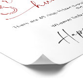 Elegante rode Poinsettia Ring Hunt Vrijgezellenfee Poster (Hoek)