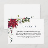 Elegante rode poinsettia Waterverf Details Informatiekaartje (Voorkant / Achterkant)