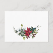 Elegante rode poinsettia Waterverf Details Informatiekaartje (Achterkant)