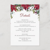 Elegante rode poinsettia Waterverf Details Informatiekaartje (Voorkant)