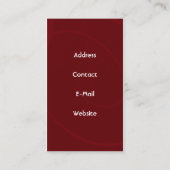 Elegante rode pootafdruk Visitekaartjes voor diere (Achterkant)