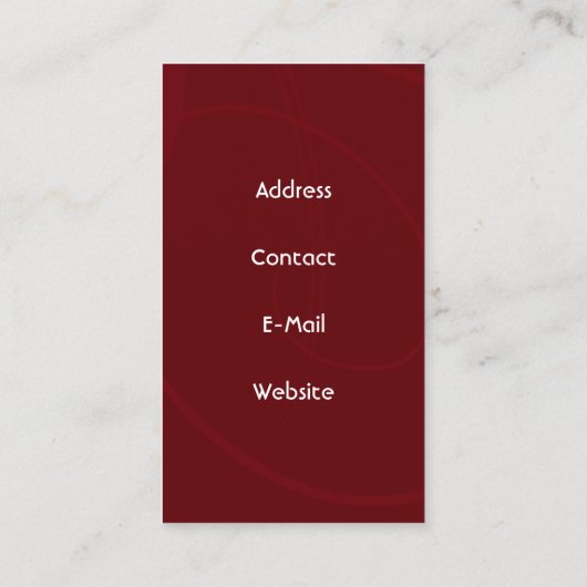 Elegante rode pootafdruk Visitekaartjes voor diere (Achterkant)