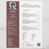 Elegante Rode Professionele Hervat Sjabloon (Voorkant)